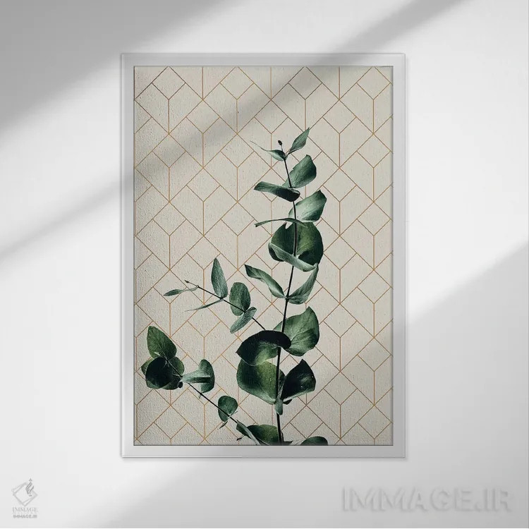 تابلو دکوراتیو هنر برگ چهار اثر دانیلو د آلکساندریا - نمای قابدار سفید