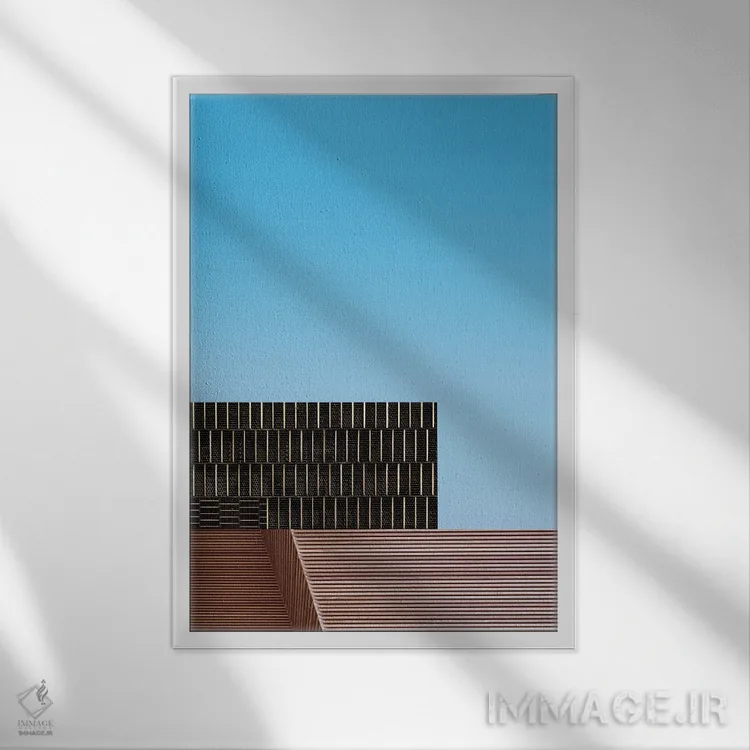 تابلو مینیمال مینیمالیسم دو اثر دانیلو د آلکساندریا - نمای قابدار سفید