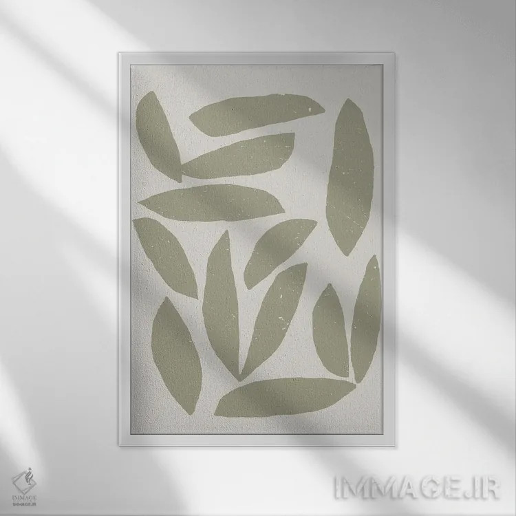تابلو انتزاعی انتزاعی سبز نه اثر دانیلو د آلکساندریا - نمای قابدار سفید