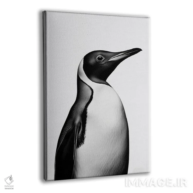 تابلو دکوراتیو پنگوئن به سبک مینیمالیستی اثر دانیلو د آلکساندریا - نمای پرسپکتیو محصول