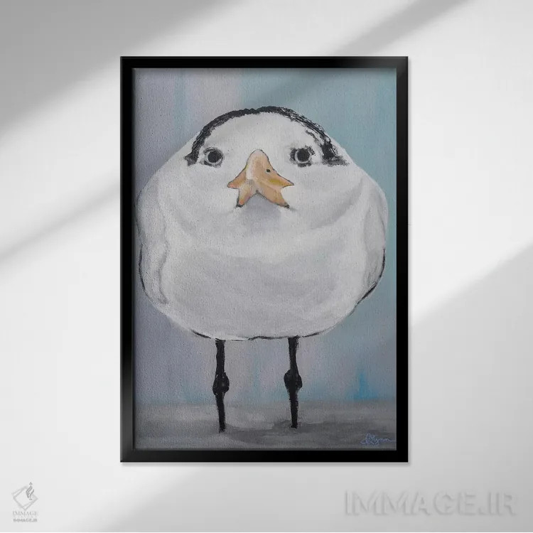 تابلو دکوراتیو نه اثر دی لین رول - نمای قابدار مشکی