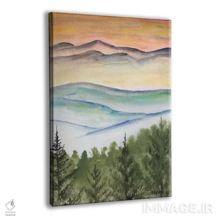 تابلو مدرن منظره کوه های بلو ریج اثر درک مک کری - نمای پرسپکتیو محصول