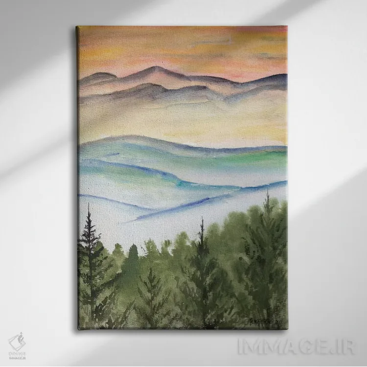 تابلو مدرن منظره کوه های بلو ریج اثر درک مک کری - نمای روبهرو روی دیوار