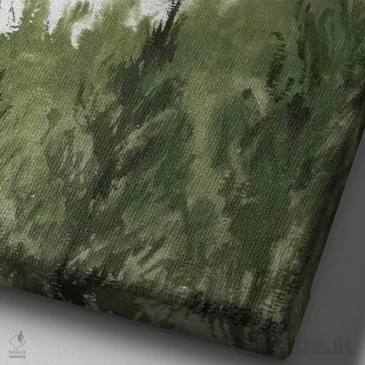 تابلو مدرن منظره کوه های بلو ریج اثر درک مک کری - نمای نزدیک بافت بوم