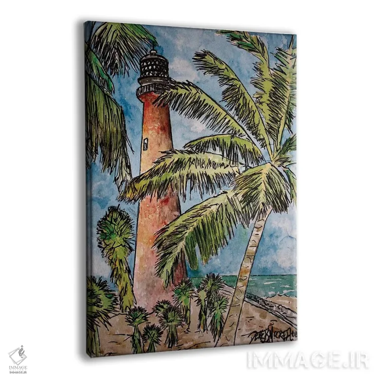 تابلو دکوراتیو فانوس دریایی کیپ فلوریدا اثر درک مک کری - نمای پرسپکتیو محصول