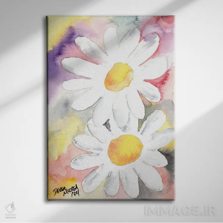 تابلو دکوراتیو گل های مروارید اثر درک مک کری - نمای روبهرو روی دیوار