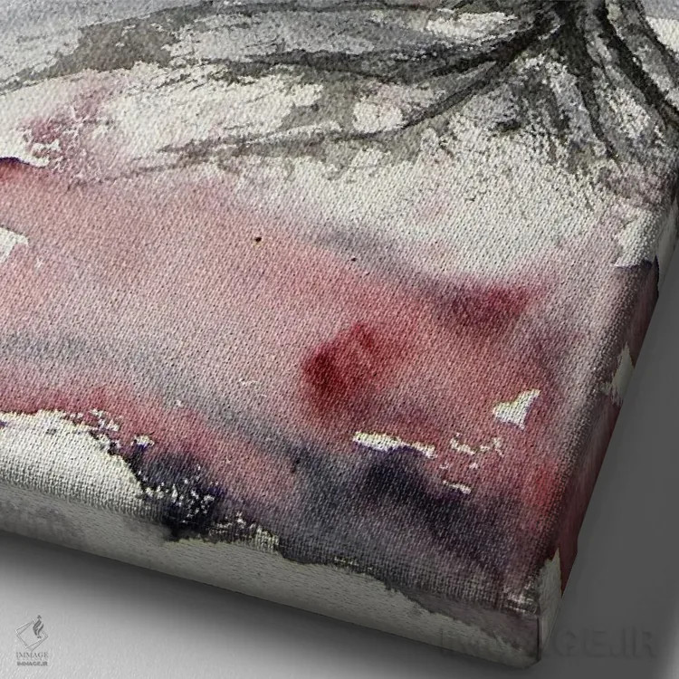 تابلو دکوراتیو منظره نور ماه اثر درک مک کری - نمای نزدیک بافت بوم