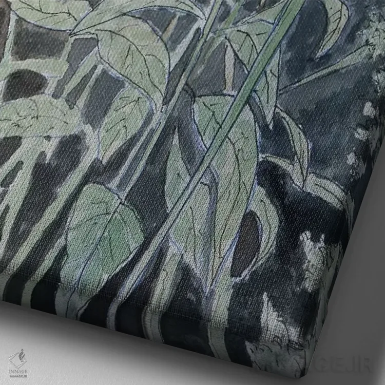 تابلو دکوراتیو گل های مارجریتا اثر درک مک کری - نمای نزدیک بافت بوم