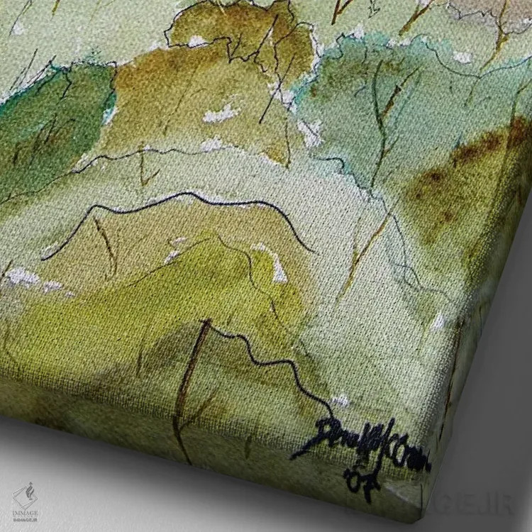 تابلو دکوراتیو فانوس دریایی سنت آگوستین اثر درک مک کری - نمای نزدیک بافت بوم