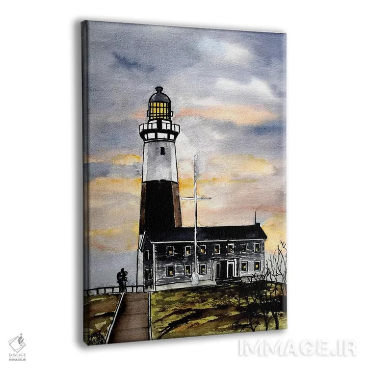 تابلو دکوراتیو فانوس دریایی مونتاک پوینت اثر درک مک کری - نمای پرسپکتیو محصول