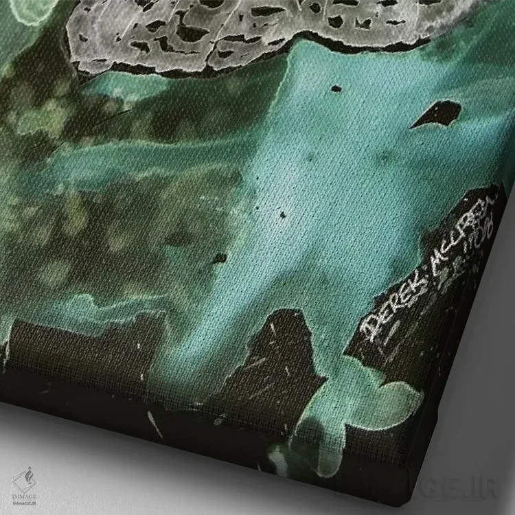 تابلو دکوراتیو پروانه مونارک I اثر درک مک کری - نمای نزدیک بافت بوم