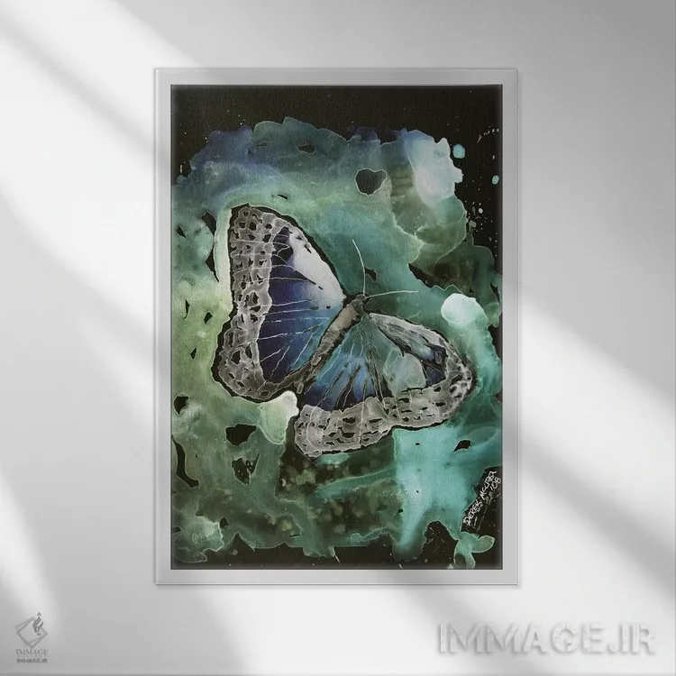 تابلو دکوراتیو پروانه مونارک I اثر درک مک کری - نمای قابدار سفید