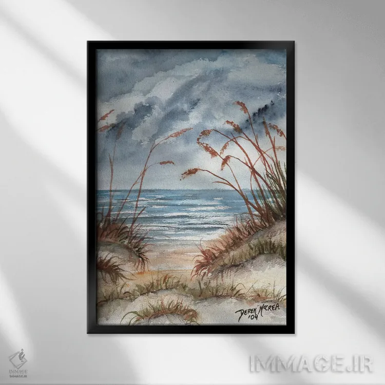 تابلو دکوراتیو تپه های شنی اثر درک مک کری - نمای قابدار مشکی