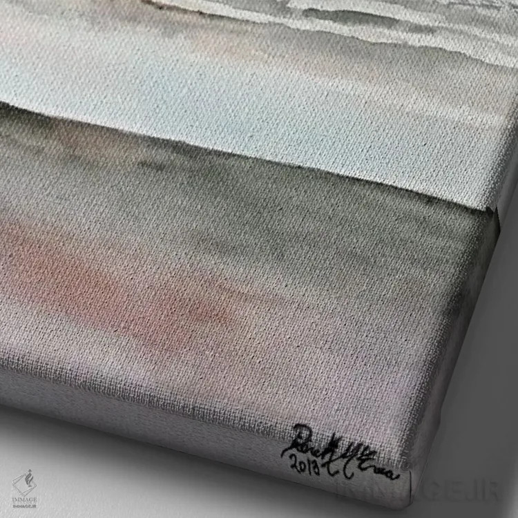 تابلو مدرن ساحل در غروب آفتاب اثر درک مک کری - نمای نزدیک بافت بوم