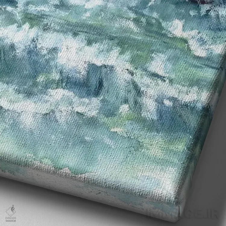 تابلو مدرن چشم انداز دریا با موج ها اثر درک مک کری - نمای نزدیک بافت بوم