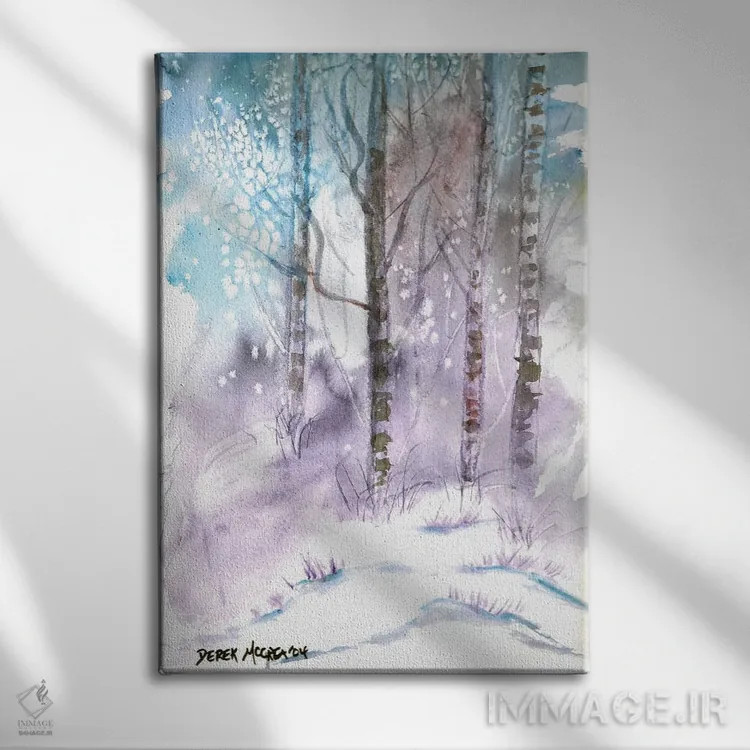 تابلو دکوراتیو چشم انداز زمستانی اثر درک مک کری - نمای روبهرو روی دیوار
