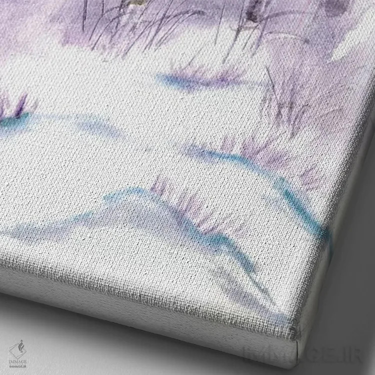 تابلو دکوراتیو چشم انداز زمستانی اثر درک مک کری - نمای نزدیک بافت بوم