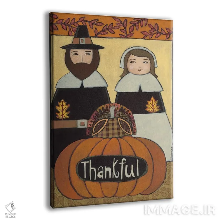 تابلو دکوراتیو زائران سپاسگزار اثر برنادت دمینگ - نمای پرسپکتیو محصول