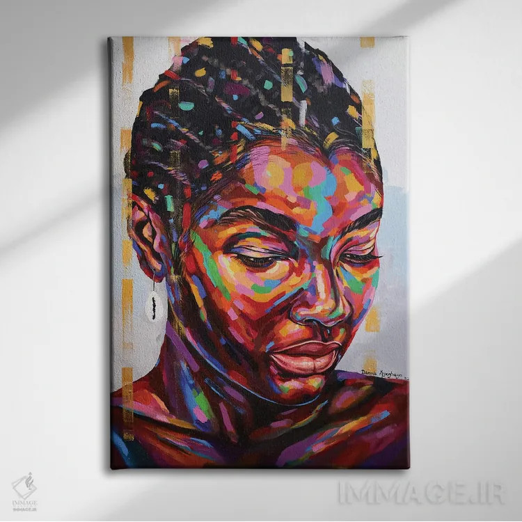 تابلو دکوراتیو حالت ذهنی VII اثر دامولا آیگبایو - نمای روبهرو روی دیوار