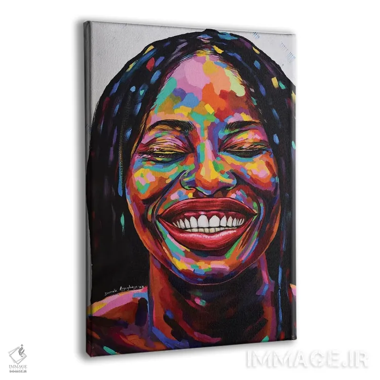 تابلو دکوراتیو جشن گرفتن زندگی XI اثر دامولا آیگبایو - نمای پرسپکتیو محصول