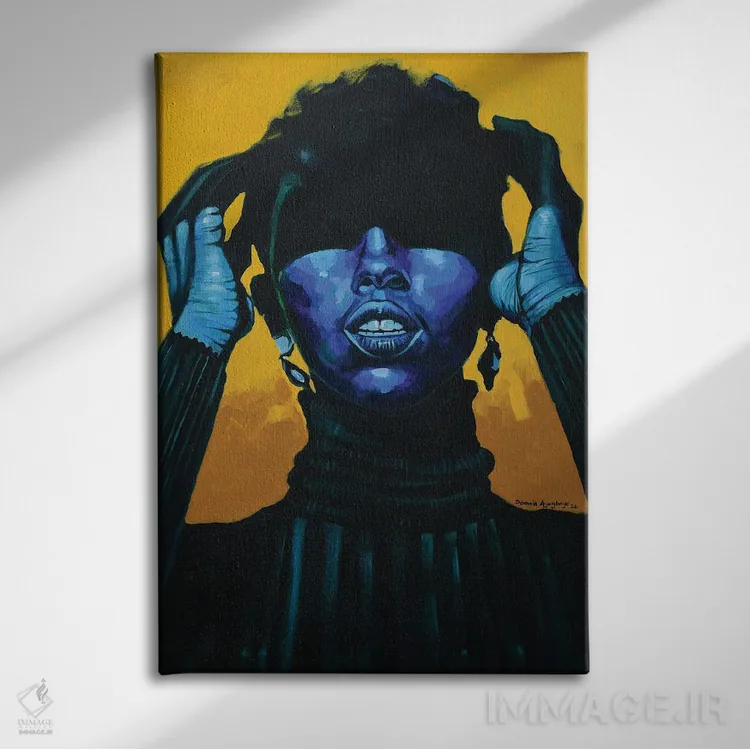 تابلو دکوراتیو مهار شده II اثر دامولا آیگبایو - نمای روبهرو روی دیوار