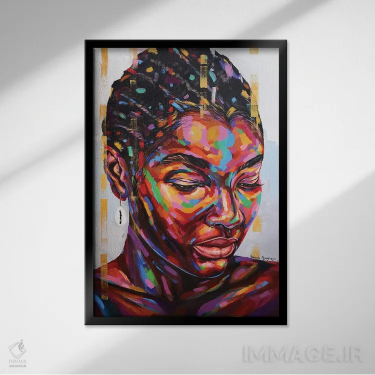 تابلو دکوراتیو حالت ذهنی VII اثر دامولا آیگبایو - نمای قابدار مشکی