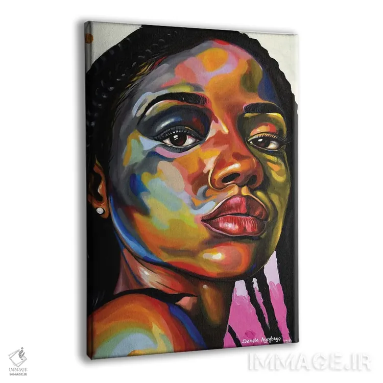 تابلو دکوراتیو آشفته اثر دامولا آیگبایو - نمای پرسپکتیو محصول