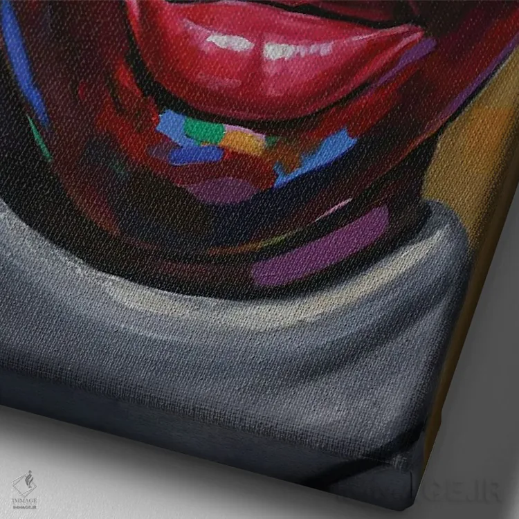 تابلو دکوراتیو چشم انداز امید IV اثر دامولا آیگبایو - نمای نزدیک بافت بوم