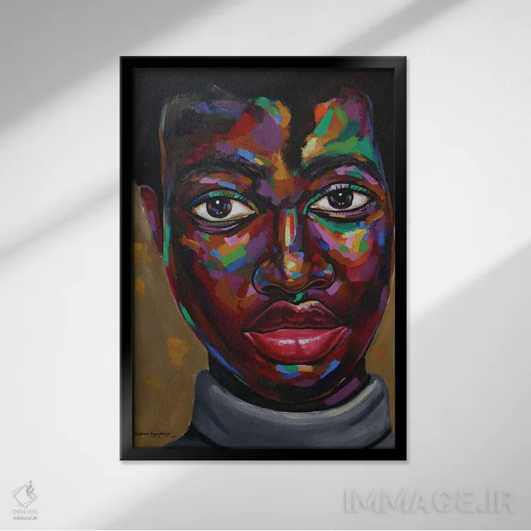 تابلو دکوراتیو چشم انداز امید IV اثر دامولا آیگبایو - نمای قابدار مشکی