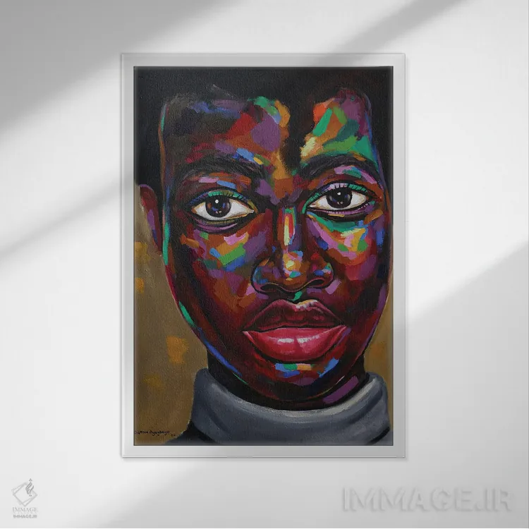 تابلو دکوراتیو چشم انداز امید IV اثر دامولا آیگبایو - نمای قابدار سفید