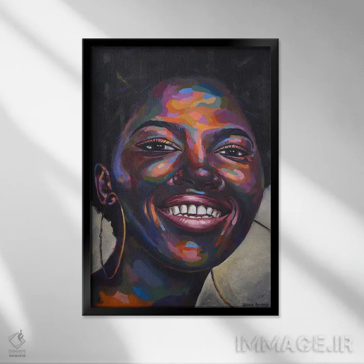 تابلو دکوراتیو علیه همه احتمالات IX اثر دامولا آیگبایو - نمای قابدار مشکی