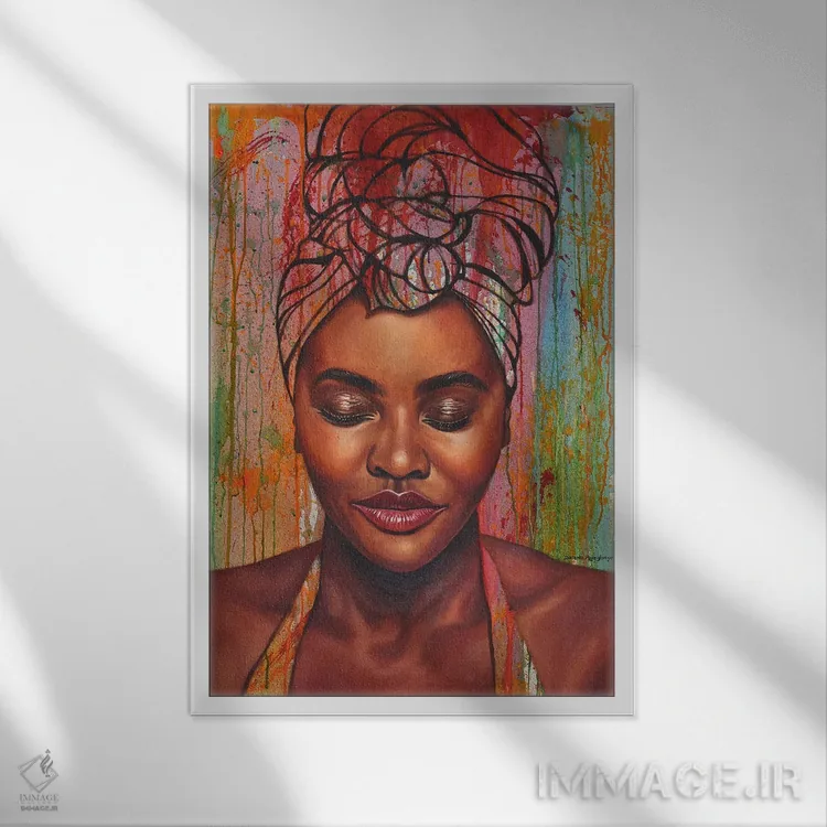 تابلو دکوراتیو حالت ذهنی XV اثر دامولا آیگبایو - نمای قابدار سفید