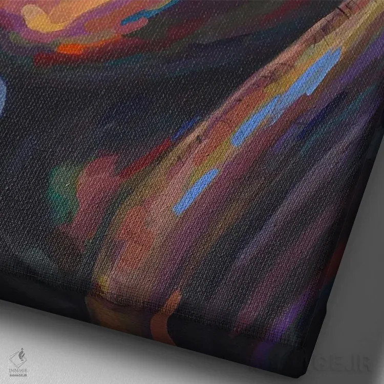 تابلو دکوراتیو سفرهای من IV اثر دامولا آیگبایو - نمای نزدیک بافت بوم