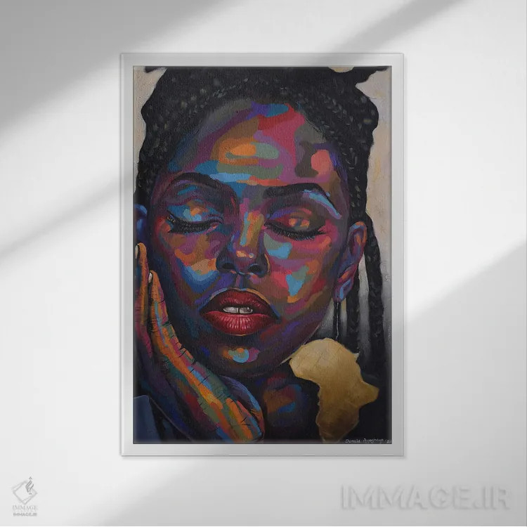 تابلو دکوراتیو حالت ذهنی XII اثر دامولا آیگبایو - نمای قابدار سفید