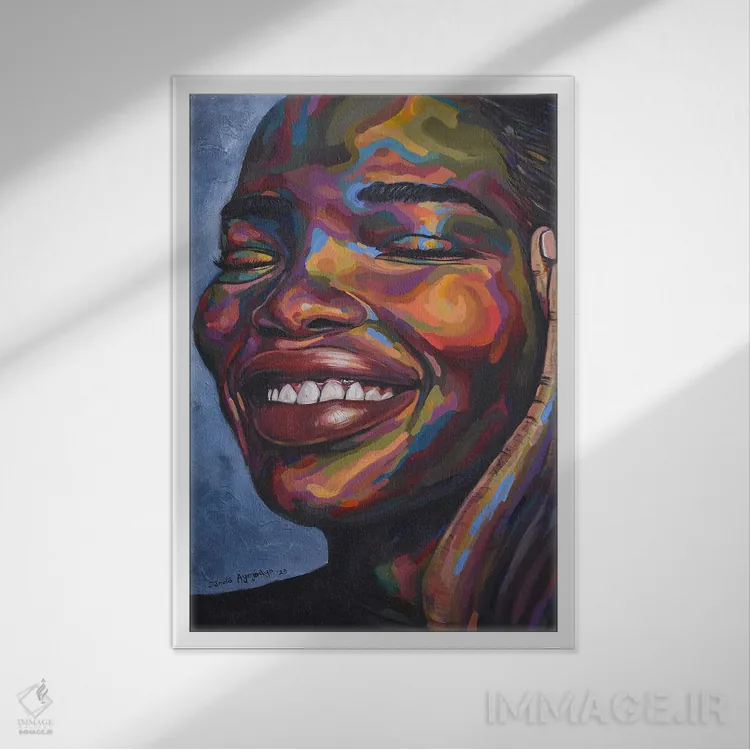 تابلو دکوراتیو سفرهای من IV اثر دامولا آیگبایو - نمای قابدار سفید