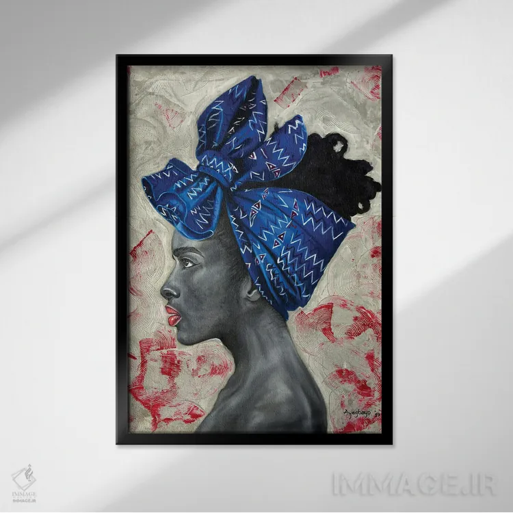 تابلو دکوراتیو فرهنگ II اثر دامولا آیگبایو - نمای قابدار مشکی