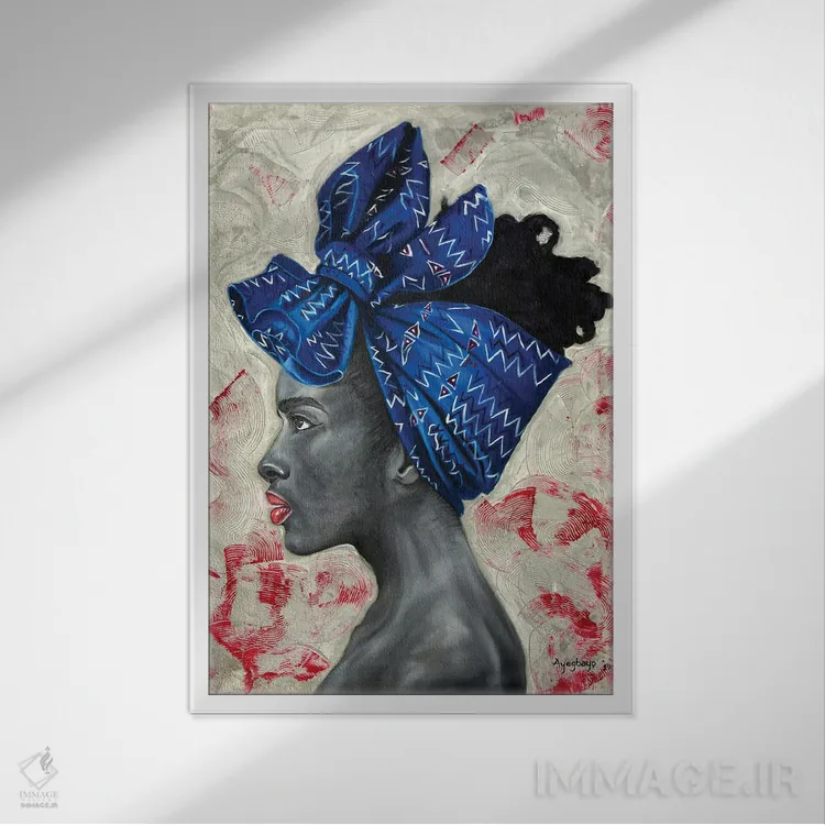 تابلو دکوراتیو فرهنگ II اثر دامولا آیگبایو - نمای قابدار سفید