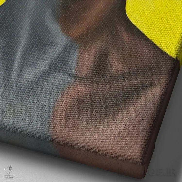 تابلو دکوراتیو مبهم اثر دامولا آیگبایو - نمای نزدیک بافت بوم