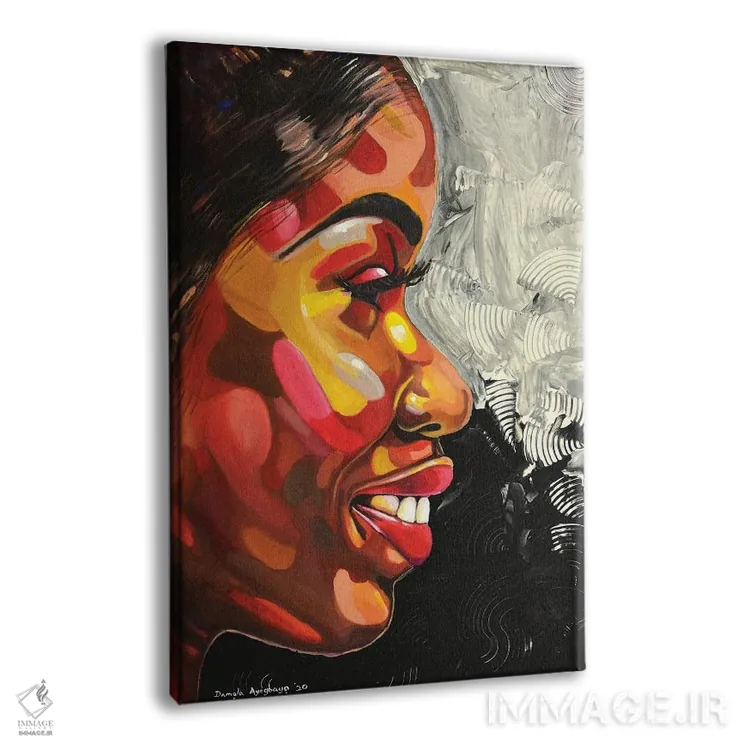 تابلو دکوراتیو جشن گرفتن زندگی اثر دامولا آیگبایو - نمای پرسپکتیو محصول