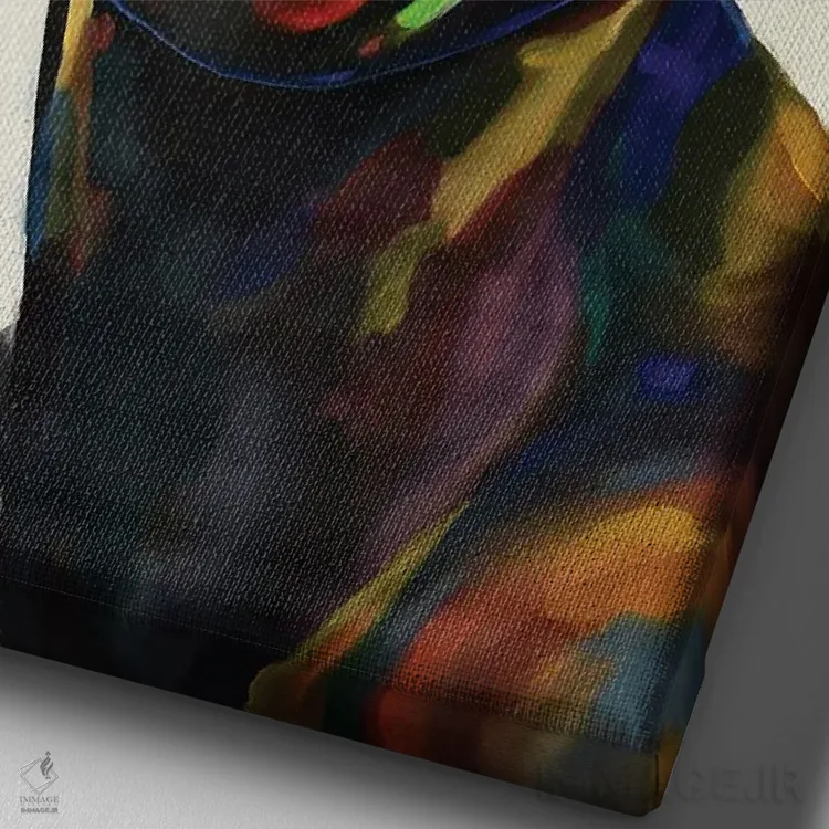 تابلو دکوراتیو جشن گرفتن زندگی III اثر دامولا آیگبایو - نمای نزدیک بافت بوم