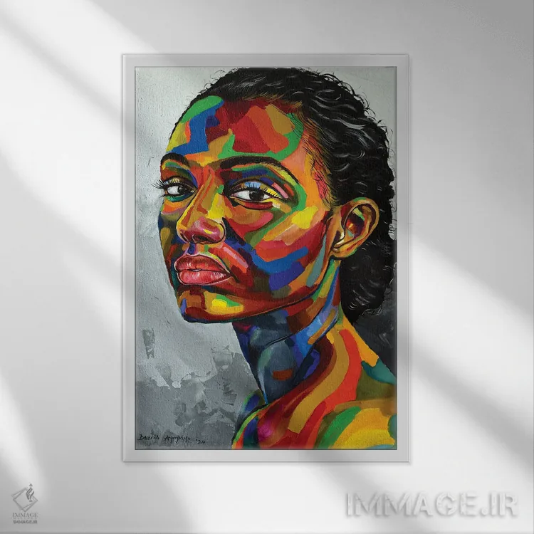 تابلو دکوراتیو هدف وجود اثر دامولا آیگبایو - نمای قابدار سفید