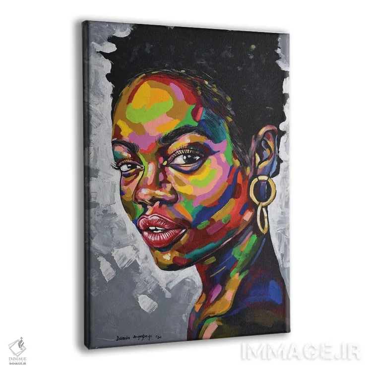 تابلو دکوراتیو هدف وجود II اثر دامولا آیگبایو - نمای پرسپکتیو محصول