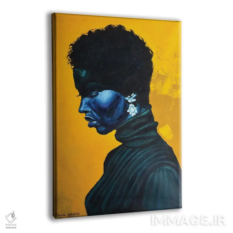 تابلو دکوراتیو مهار شده اثر دامولا آیگبایو - نمای پرسپکتیو محصول