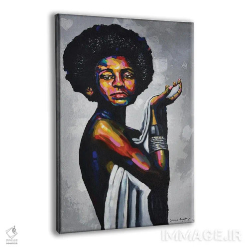 تابلو دکوراتیو همزاد II اثر دامولا آیگبایو - نمای پرسپکتیو محصول