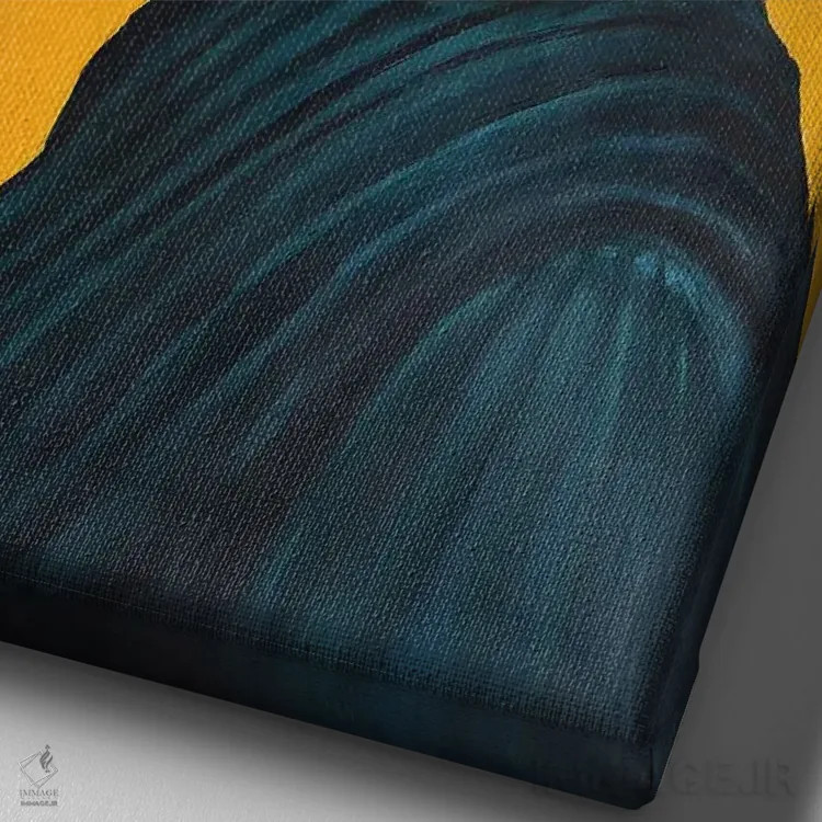 تابلو دکوراتیو مهار شده اثر دامولا آیگبایو - نمای نزدیک بافت بوم