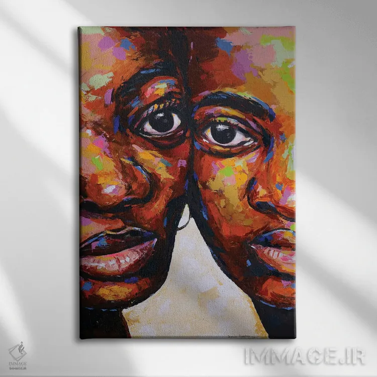تابلو دکوراتیو عشق بی قید و شرط اثر دامولا آیگبایو - نمای روبهرو روی دیوار