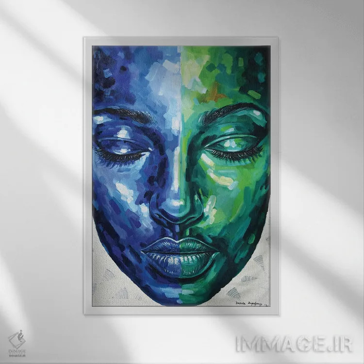 تابلو دکوراتیو سوی دیگر II اثر دامولا آیگبایو - نمای قابدار سفید