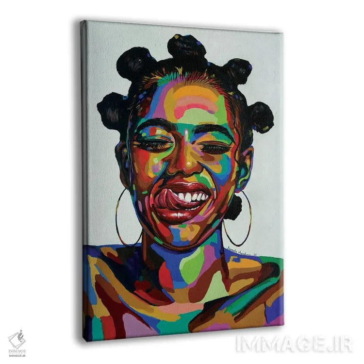 تابلو دکوراتیو نیروی حیات اثر دامولا آیگبایو - نمای پرسپکتیو محصول