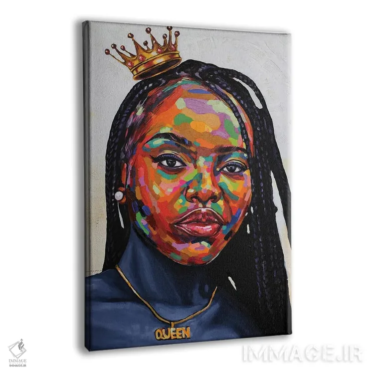 تابلو دکوراتیو شاهزادگی زنانه اثر دامولا آیگبایو - نمای پرسپکتیو محصول