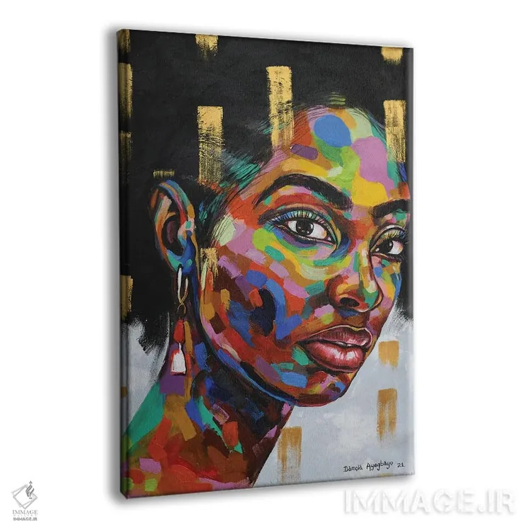 تابلو دکوراتیو هدف از وجود IV اثر دامولا آیگبایو - نمای پرسپکتیو محصول